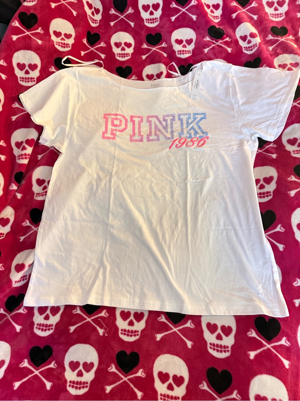 PINK Victoria's Secret Off the Shoulder Tee